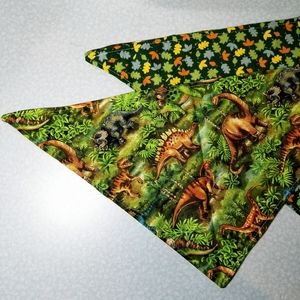 (S & XL) Reversible Dog Bandana(Dinosaur Theme)